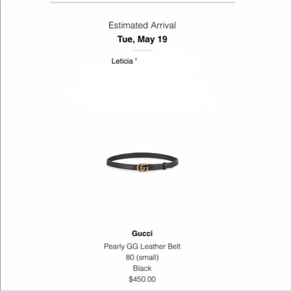 Gucci pearly GG leather belt - Picture 4 of 4